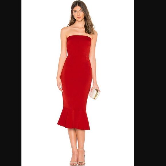 NWT Revolve x BB Dakota by Steve Madden LIGHT MY FIRE DRESS in Bright Red - Picture 1 of 12